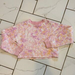 Xersion Pink and Orange Abstract Sweatshirt - Girls M (10/12)